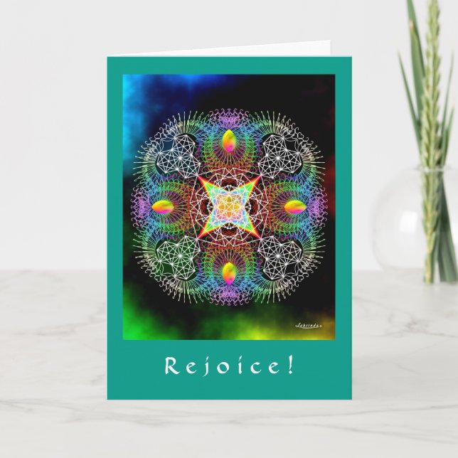 Cartes Pour Fêtes Annuelles Réjouissez-vous (Devant)