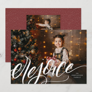 Cartes Pour Fêtes Annuelles Réjouissez-vous de Noël religieux et de Noël