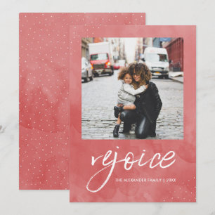 Cartes Pour Fêtes Annuelles Réjouissez-vous et soyez heureuse photo de Noël
