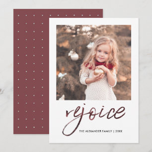 Cartes Pour Fêtes Annuelles Réjouissez-vous et soyez heureux Photo de Noël