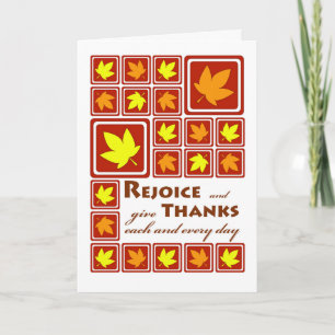 Cartes Pour Fêtes Annuelles Réjouissez-vous, Remerciez, Thanksgiving Religieux