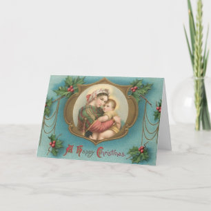 Cartes Pour Fêtes Annuelles Religieux Catholique Vierge Marie Jésus