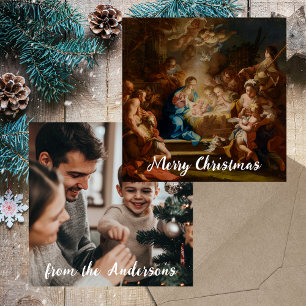 Cartes Pour Fêtes Annuelles Religieux Christian catholique Photo Joyeux Noël