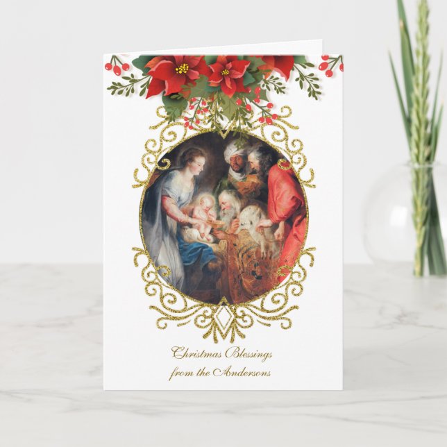 Cartes Pour Fêtes Annuelles Religieux Jésus Vierge Marie Joseph Rubens (Devant)
