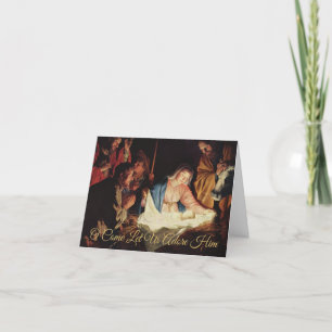 Cartes Pour Fêtes Annuelles Religieux Noël Famille Photo Nativité Scène