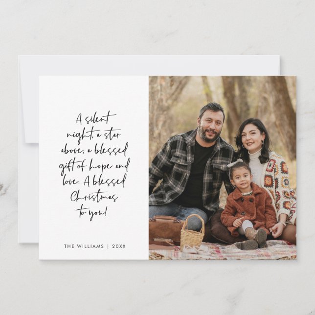 Cartes Pour Fêtes Annuelles Religious, Merry Christmas, Christian Family Photo (Devant)