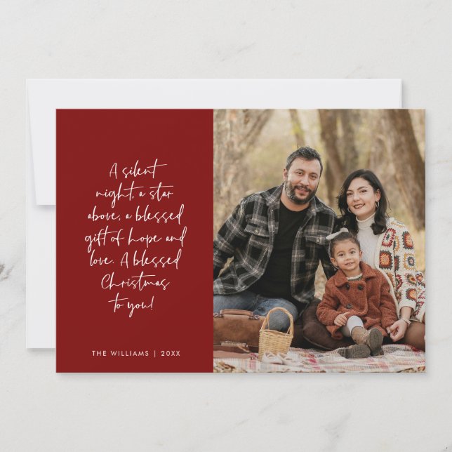 Cartes Pour Fêtes Annuelles Religious, Merry Christmas, Christian Family Photo (Devant)