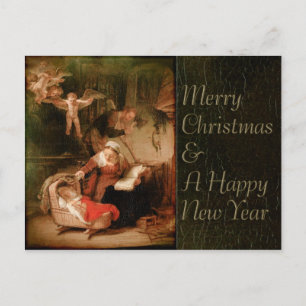 Cartes Pour Fêtes Annuelles Rembrandt Sainte Famille CC0289 Noël