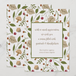 Cartes Pour Fêtes Annuelles Remerciement de Thanksgiving pour la Foliature Aut