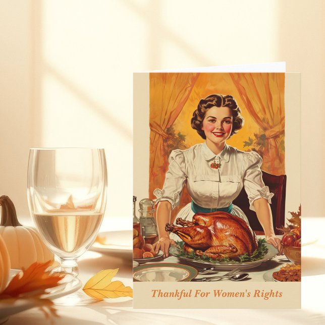 Cartes Pour Fêtes Annuelles Remerciements pour les droits des femmes Thanksgiv (Créateur téléchargé)