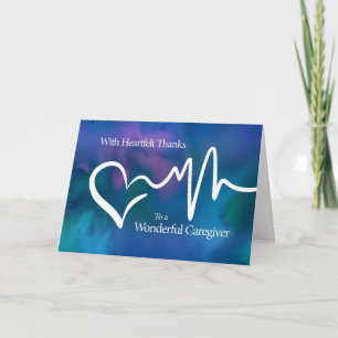 Cartes Pour Fêtes Annuelles Remerciements sincères aux aidants familiaux