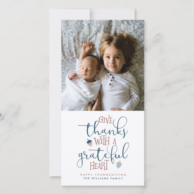 Cartes Pour Fêtes Annuelles Remerciements Thanksgiving (Devant)