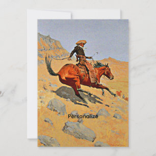 Cartes Pour Fêtes Annuelles Remington - Le Cow-boy, Personnaliser