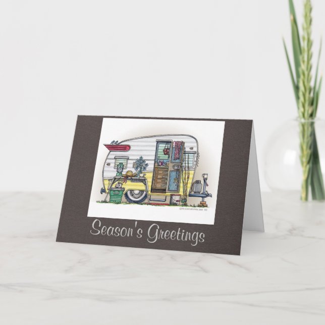 Cartes Pour Fêtes Annuelles Remorque Camper Shasta RV (Devant)