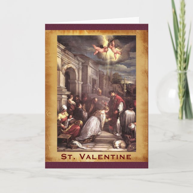 Cartes Pour Fêtes Annuelles Renaissance d'art fin de la Saint-Valentin (Devant)