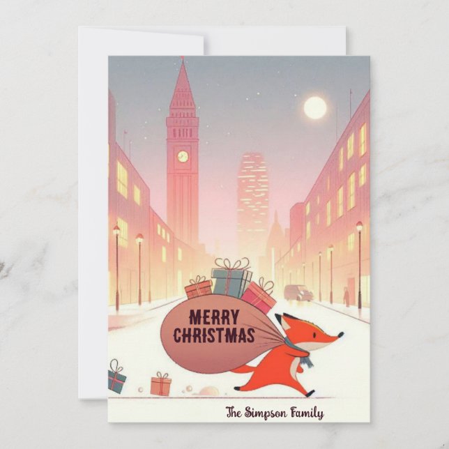 Cartes Pour Fêtes Annuelles Renard de Londres (Devant)