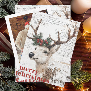 Cartes Pour Fêtes Annuelles Renard de Noël rustique