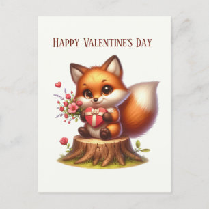 Cartes Pour Fêtes Annuelles Renard Heureuse Sainte-Valentin