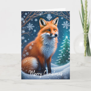 Cartes Pour Fêtes Annuelles Renard hivernal