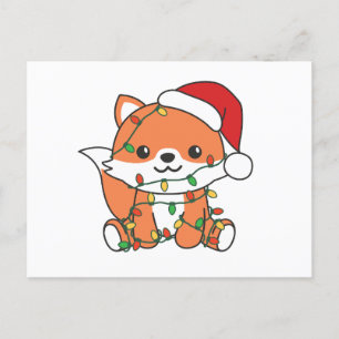 Cartes Pour Fêtes Annuelles Renard Noël Hiver Animaux Fêtes Renards