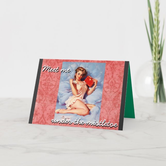 Cartes Pour Fêtes Annuelles Rencontrez-moi...Carte de voeux de Noël (Devant)