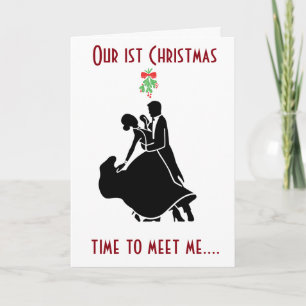 CARTES POUR FÊTES ANNUELLES **RENCONTREZ-MOI SOUS LA MISTLETOE** NOTRE 1ÈRE NO