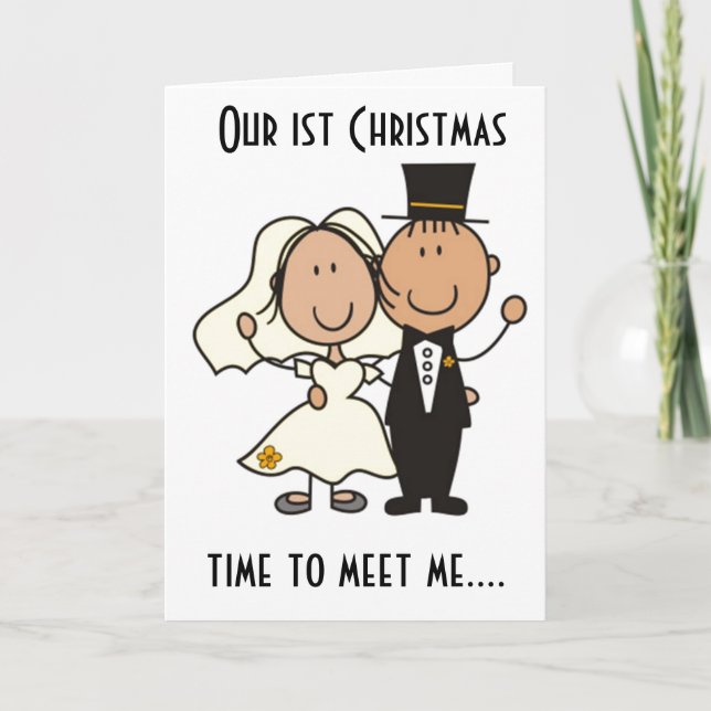CARTES POUR FÊTES ANNUELLES **RENCONTREZ-MOI SOUS LA MISTLETOE** NOTRE 1ÈRE NO (Devant)