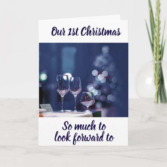 CARTES POUR FÊTES ANNUELLES **RENCONTREZ-MOI SOUS LA MISTLETOE** NOTRE 1ÈRE NO (Devant)