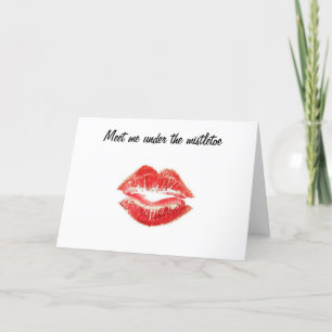 CARTES POUR FÊTES ANNUELLES RENCONTREZ-MOI SOUS LE MISTLETOE
