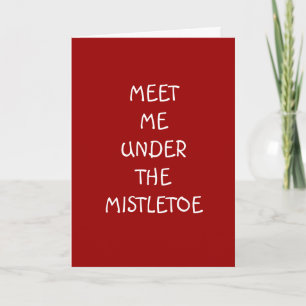 CARTES POUR FÊTES ANNUELLES RENCONTREZ-MOI SOUS LE MISTLETOE POUR UNE JOLIE NO