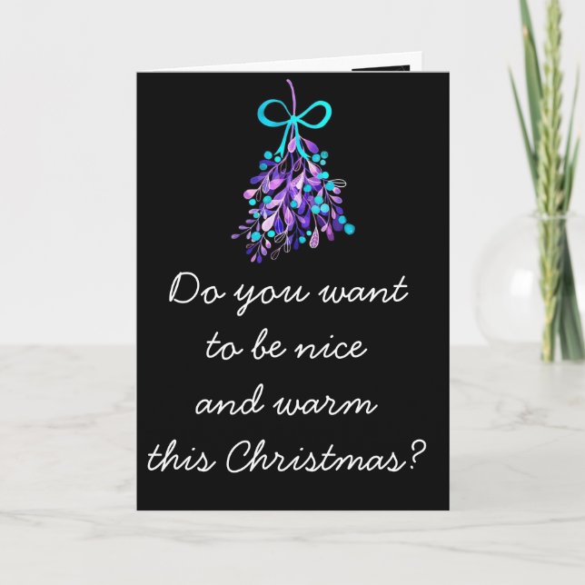 CARTES POUR FÊTES ANNUELLES **RENCONTREZ-MOI SOUS MISTLETOE VOYEZ COMBIEN "BEA (Devant)