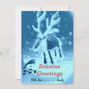 Cartes Pour Fêtes Annuelles Rendeer Festif, Robin Joyeuses Fêtes