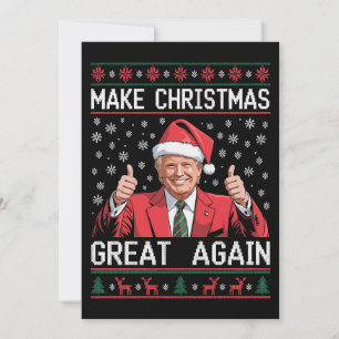 Cartes Pour Fêtes Annuelles Rendez Noël à nouveau Grand T-shirt de Noël Trump