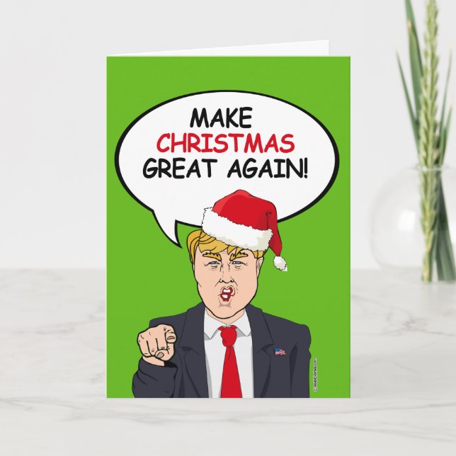 Cartes Pour Fêtes Annuelles Rendre à Noël sa grandeur - Fêtons Bigly (Devant)