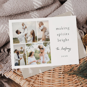 Cartes Pour Fêtes Annuelles Rendre les esprits brillants 4 Photo Collage