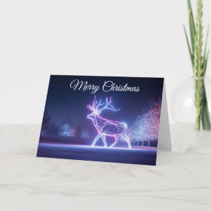 Cartes Pour Fêtes Annuelles Renne au néon
