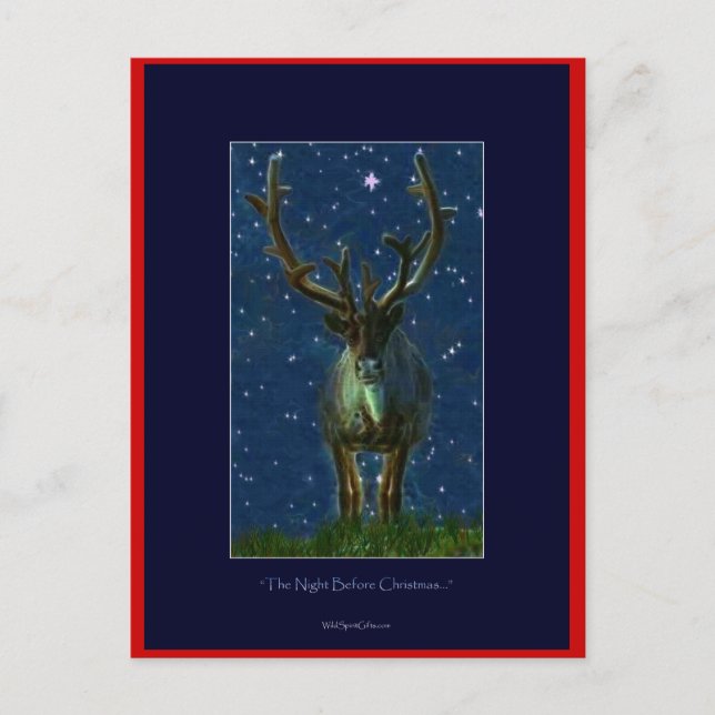 Cartes Pour Fêtes Annuelles Renne de Noël (Devant)