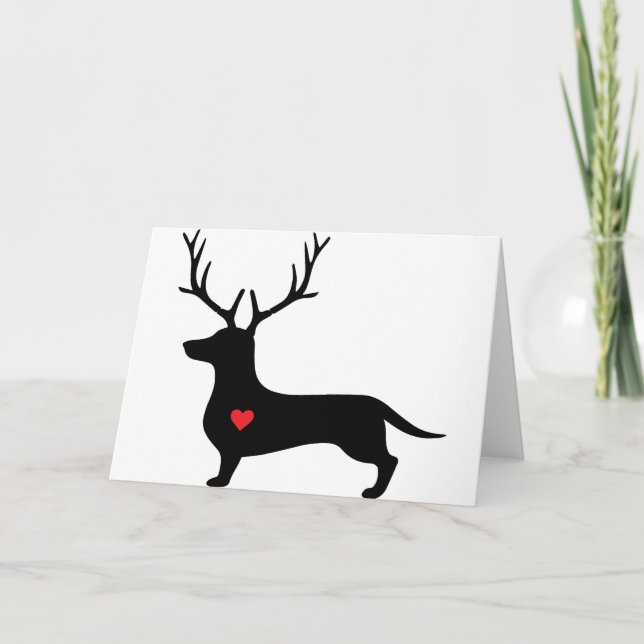Cartes Pour Fêtes Annuelles Renne de Weiner ! (Devant)