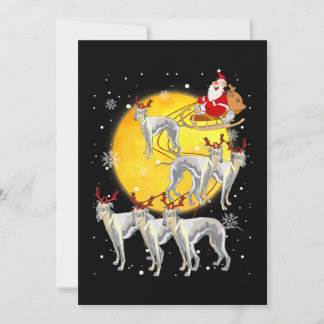 Cartes Pour Fêtes Annuelles Renne Whippet Noël Drôle Santa Whippet