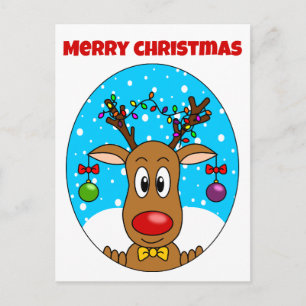 Cartes Pour Fêtes Annuelles Renneau de Noël