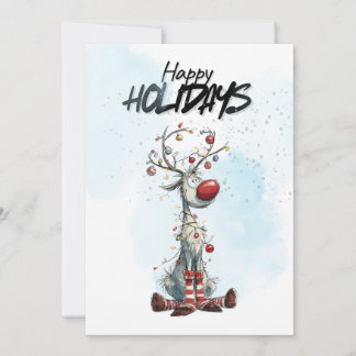 Cartes Pour Fêtes Annuelles Rennes avec guirlandes de Noël