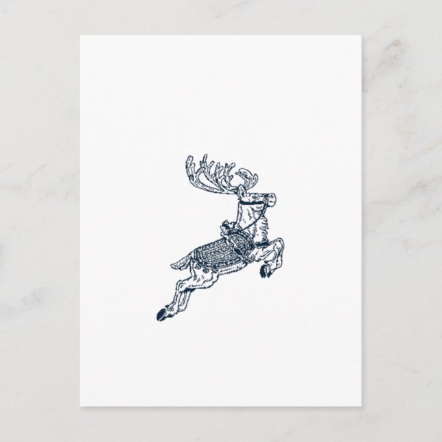 Cartes Pour Fêtes Annuelles Rennes de noël (Devant)