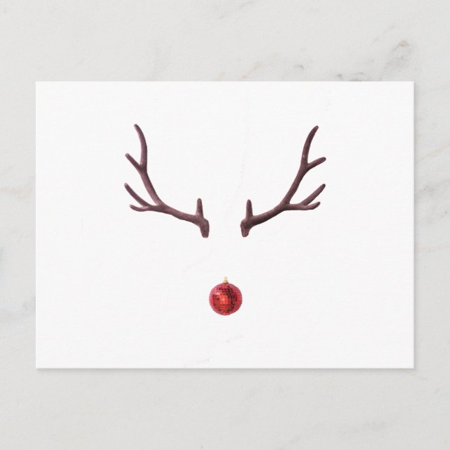 Cartes Pour Fêtes Annuelles Rennes de Noël minimales (Devant)