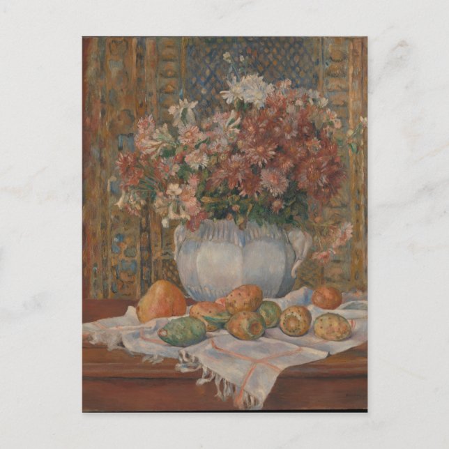 Cartes Pour Fêtes Annuelles Renoir Still Life avec Fleurs et Prickly Pears (Devant)