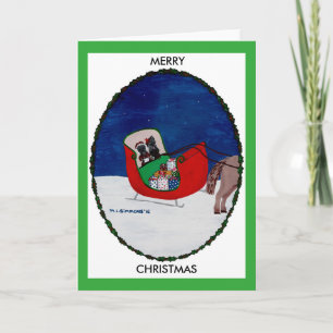 CARTES POUR FÊTES ANNUELLES RENTRER À LA MAISON POUR NOËL