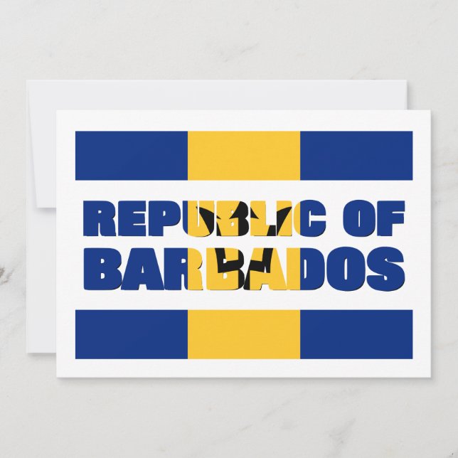 CARTES POUR FÊTES ANNUELLES RÉPUBLIQUE DE BARBADOS (Devant)