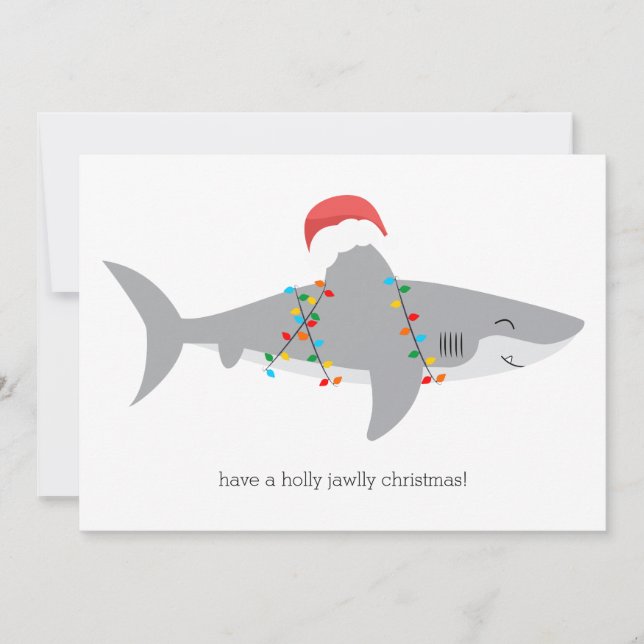Cartes Pour Fêtes Annuelles Requin drôle (Devant)