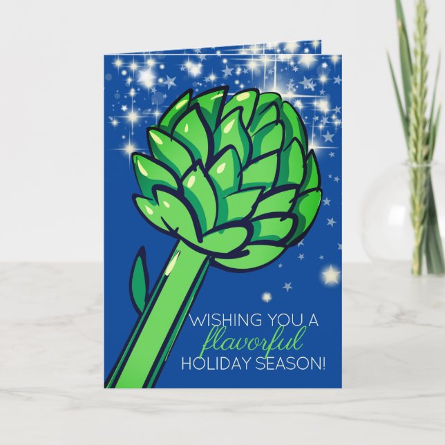 Cartes Pour Fêtes Annuelles Restaurant du chef cuisinier de légumes artisanaux (Devant)