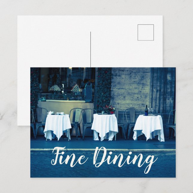 Cartes Pour Fêtes Annuelles Restaurant gastronomique pour gourmets et gourmets (Devant / Derrière)