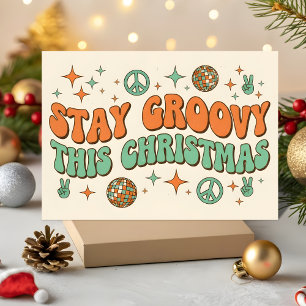Cartes Pour Fêtes Annuelles Restez Groovy pour ce Noël